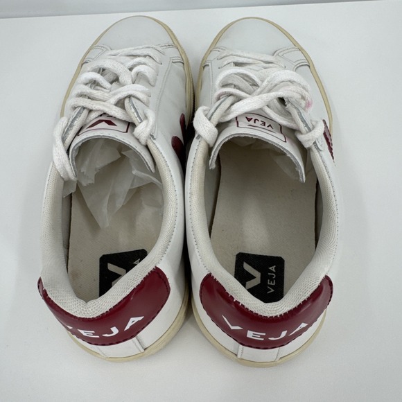 Veja Campo T2 Sneaker White & Red Leather Women's Size US 6 EU 37 - Picture 8 of 13